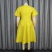 Women's Clothing New Jacquard Fabric Flower Dress Large Size A Line Dresses_ecoleips.com