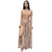 Women's Printed Jumpsuit And Half Length Skirt Set American Fashionable Sexy Spring Summer Clothing_ecoleips.com