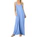 Cross-border Supply: European And American Women's Clothing, Solid Color Loose Pocket Long Tank Top Dress, Sexy_ecoleips.com