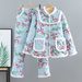 girl Vintage Northeast Two-Piece For Women Winter Ethnic Style Floral Coat Thickened Cotton Jacket And Pants Set_ecoleips.com