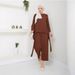 New Cross-Border Muslim Middle Eastern Women's Spring Summer Ribbon Long Sleeve Draped Wide-Leg Pants_ecoleips.com