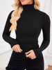 Women's High Neck Slim Fit Base Layer Top For Autumn Winter Suitable_ecoleips.com