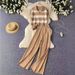 Women's Clothing Fashion Zipper Lapel Sleeveless Striped Top High Waist Versatile Trousers Knitted Two Piece Suit_ecoleips.com