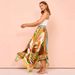 Women's Clothing Spring Summer New Long Printed Skirt Irregular Hem A Line Slim Waist Bottoms_ecoleips.com