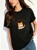 Women Crew Neck Short Sleeve T Shirt Catffee Cat Coffee Slogan Graphic Tee Cute Animal Loose Casual Daily Streetwear Tops_ecoleips.com