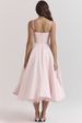 Elegant V-Neck Corset Midi Dress With Underwire & A-Line Silhouette – Slimming Summer Staple For Women_ecoleips.com