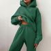 Women's Clothing Autumn And Winter Casual Fashion Thickened Long Sleeved Sweatshirt And Trousers Two Piece Suit_ecoleips.com