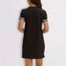 Summer New Milan Italian Letter Women's Casual Elegant V-Neck Short Sleeve Dress Q31 Print_ecoleips.com