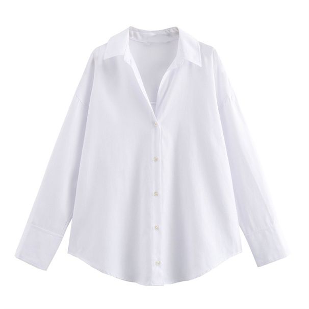 2025 Summer New Women's Fashion Cotton Loose Casual Long Sleeve Oxford Shirt For Women8855853_ecoleips.com