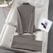 Women's Clothing houndstooth small suit jacket Women's Mid-length slim temperament suit jacket professional suit_ecoleips.com