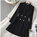 Women's Clothing Women Autumn And Winter New Long Sleeved High Waist Double Breasted Temperament Dress_ecoleips.com