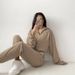 Cozy Fleece Hoodie & Jogger Set - Oversized Batwing Sleeve Loungewear (Black/White/Khaki/Gray) Fashion Trends_ecoleips.com