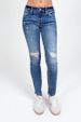 Women's High-Waisted Distressed Stretch Jeans Slimming Cropped Casual Fashion Street Style Cotton Blend Spring/Autumn Wear_ecoleips.com