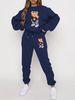 Women's Autumn And Winter Hip-hop Casual Street Cartoon Bear Pattern Printed Round Neck Sports Shirt+sports Pants Set-556_ecoleips.com