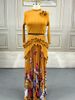 Women's Clothing Plus Size Women's Pleated Dress Summer Style Sophisticated Slightly Plump Mature Waist Cinching Printed Skirt_ecoleips.com