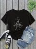 Summer Women's Casual Fashion Moon And Hand Printed Loose T-shirt+shorts Two-piece Sportswear Suitable For Daily Wear-31_ecoleips.com