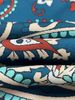 Plus Size New Vintage Print Elegant Holiday Style Dress Middle East Robe Ethnic Long Sleeve V-Neck Belted Commute Spring Autumn_ecoleips.com