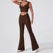 Women's Quick Drying Twist High Waist Flared Fitness Sports Vest European American Style Casual Versatile Yoga Suit_ecoleips.com