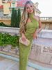 Mozision Halter Strapless Sexy Maxi Dress For Women Fashion Green Off-shoulder Backless Sleeveless Bodycon Elegant Long Dress_ecoleips.com