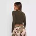 Women's Casual Long Sleeve T-Shirt Solid Color Slim Fit Pullover Streetwear Bottoming Tops For Spring Autumn European American Style_ecoleips.com