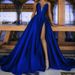 Elegant Wedding Dress Chic Women Luxury Gowns Fold Party Dress Spring Summer Off Shoulder High Split Dresses In Special Occasion_ecoleips.com