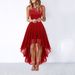 new sexy lace stitching large swing chiffon dress dress dinner dress_ecoleips.com