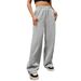 Voya Women's European And American Women's Clothing, Simple Style Wide-leg Pants, New Spring-summer High-waisted Loose-fitting Slimming Casual Pants_ecoleips.com