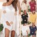Women's Flowy Cover-Up Dress With Ruffled Hem – Minimalist Beach Tunic For Swimwear & Summer Outfits_ecoleips.com