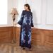 KS005ins European And American Muslim Cross-border Robe, Dubai Printed Beaded Women's Dress, Elegant Sequins_ecoleips.com