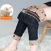 Women's Wool Denim Jeans, High-waisted, Winter Outerwear, Fleece-lined, Thickened Cotton Pants, Slimming, Extra Thick,_ecoleips.com