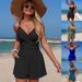 Women's Clothing One Piece Swimsuit For Women Conservative Flat Legged Anti Exposure With Pockets European American Style Sports Swimwear_ecoleips.com
