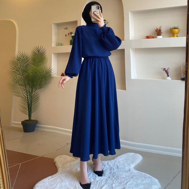Women's Clothing Spot women's clothing new fashion pleated lace dress long skirt_ecoleips.com