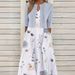 Women's Clothing Printed Temperament Elegant Long Skirt Two Piece Dress_ecoleips.com