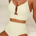 Women's Clothing 2 Piece Swimsuit For Women With Hollow Texture Fabric, Slim Fit, Sexy Ribbed Metal Decoration, Swimsuit Set For Women_ecoleips.com