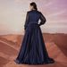 Women's plus Size Formal Evening Dress Elegant Sequined Satin Lantern Sleeve round Neck FSSL6225_ecoleips.com