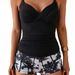 Women's Tankini Swimsuit – Ruffle Detail & Drawstring Waist, Polyester-Spandex Blend, S-Xl (Solid Color)_ecoleips.com