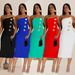 Women's Clothing Sexy Tube Top Button Decoration Dress_ecoleips.com