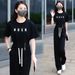 Fashionable Sweatshirt For Women, Short-sleeved Top, 2024 Summer New Casual Slim-fit Sportswear, Stylish Two-piece Set_ecoleips.com
