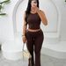 2025 Summer New European And American Women's Fashion Crop Sleeveless Top Tight Bodycon Pants Set For Women_ecoleips.com
