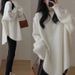 K Women's New Loose Thickened Round Neck Sweater; Lazy Style Pullover Cardigan; Knitted Top. No Bags, Necklaces, Or Other Accessories._ecoleips.com
