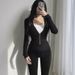 Sports And Fitness Zip-up Hooded Slim-fit Sweatshirt Short Jacket + Casual High-waisted Long Pants Two-piece Set For_ecoleips.com