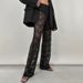 Women's Clothing Women's Sexy Versatile High Waist Lace Splicing Pants Style Summer Hot Selling Long Straight Bottoms_ecoleips.com