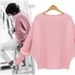 Batwing Sleeve Off-Shoulder Sweater Korean Style Knitted Loose Fit Women's Autumn Pullover Knitwear Factory In-Stock_ecoleips.com