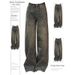 Retro Heavyweight Denim Jeans Rhinestone Patchwork For Women Sparkly Floor-Length Pants Stylish Girls Summer Fashion_ecoleips.com