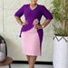 Elegant Floral Print Knit Midi Dress With Pleated Details & Belted Waist - Plus Size African Inspired Wrap Dress For Women_ecoleips.com