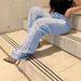 Women’s Clothing Women's Distressed Fringe Jeans Street Fashion Jeans_ecoleips.com