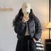 Women's Short Puffer Jacket Winter Warm Quilted Coat Loose Oversized Korean Style Casual Outerwear With Stand Collar_ecoleips.com