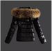 Men's Slim-Fit Short Puffer Jacket With Faux Fur Hood – Lightweight Quilted Polyester Coat (Black/Brown, S-XXXL)_ecoleips.com