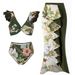 Women's Clothing Split Three Piece Set Three Dimensional Lace Shoulder Straps Fashionable Sexy Deep V Bikini_ecoleips.com