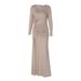 Elegant French-Inspired Women's Slim Fit Pleated Waist Dress - Long Sleeve Autumn Fashion Dress With Asymmetrical Hem_ecoleips.com